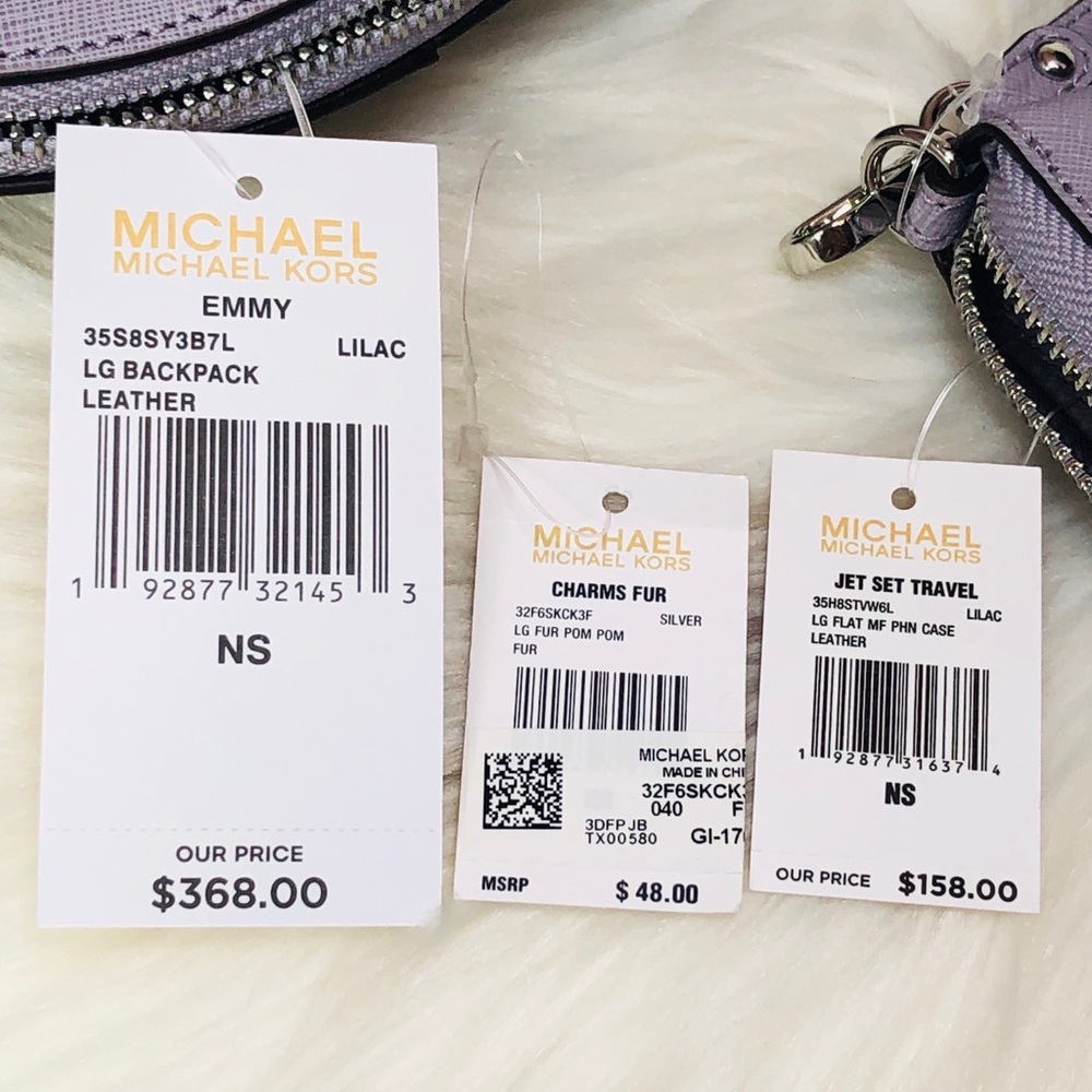 3PCS Michael Kors Emmy Backpack Wallet Charms - Picture 8 of 8